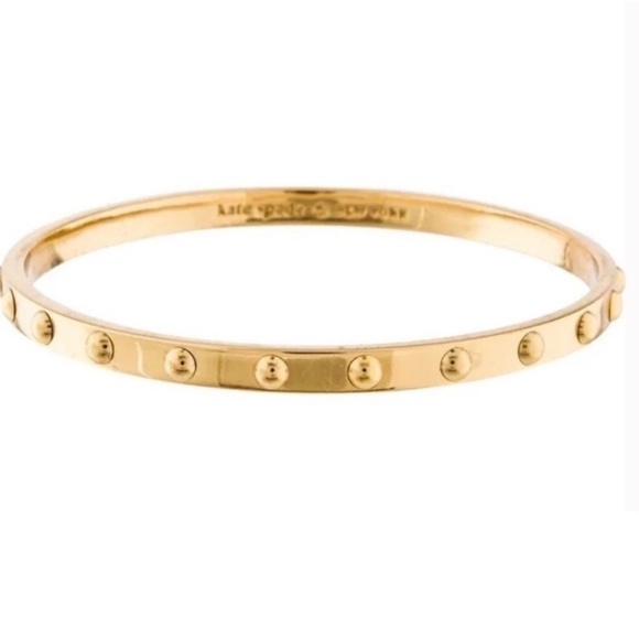 kate spade Jewelry - Kate Spade Gold Tone Stud Bangle
